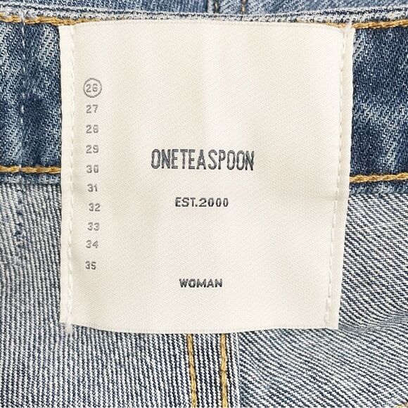 NWT One Teaspoon 1982s High Waist Barrel Jeans in Blue Love Medium Wash Size 26 - Picture 12 of 15
